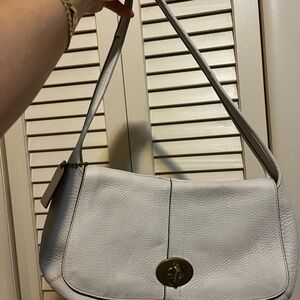 Coach White Leather Shoulder Bag
